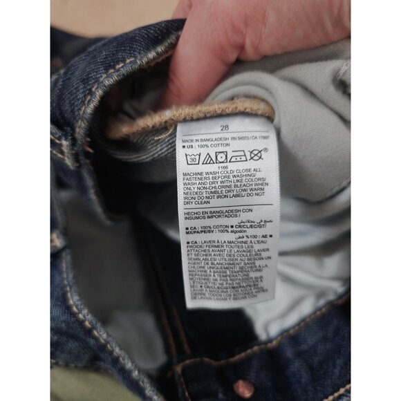 Old Navy Button Front A-line Cotton High Rise Denim Jean Skirt Plus Size 28 4X - Picture 9 of 12